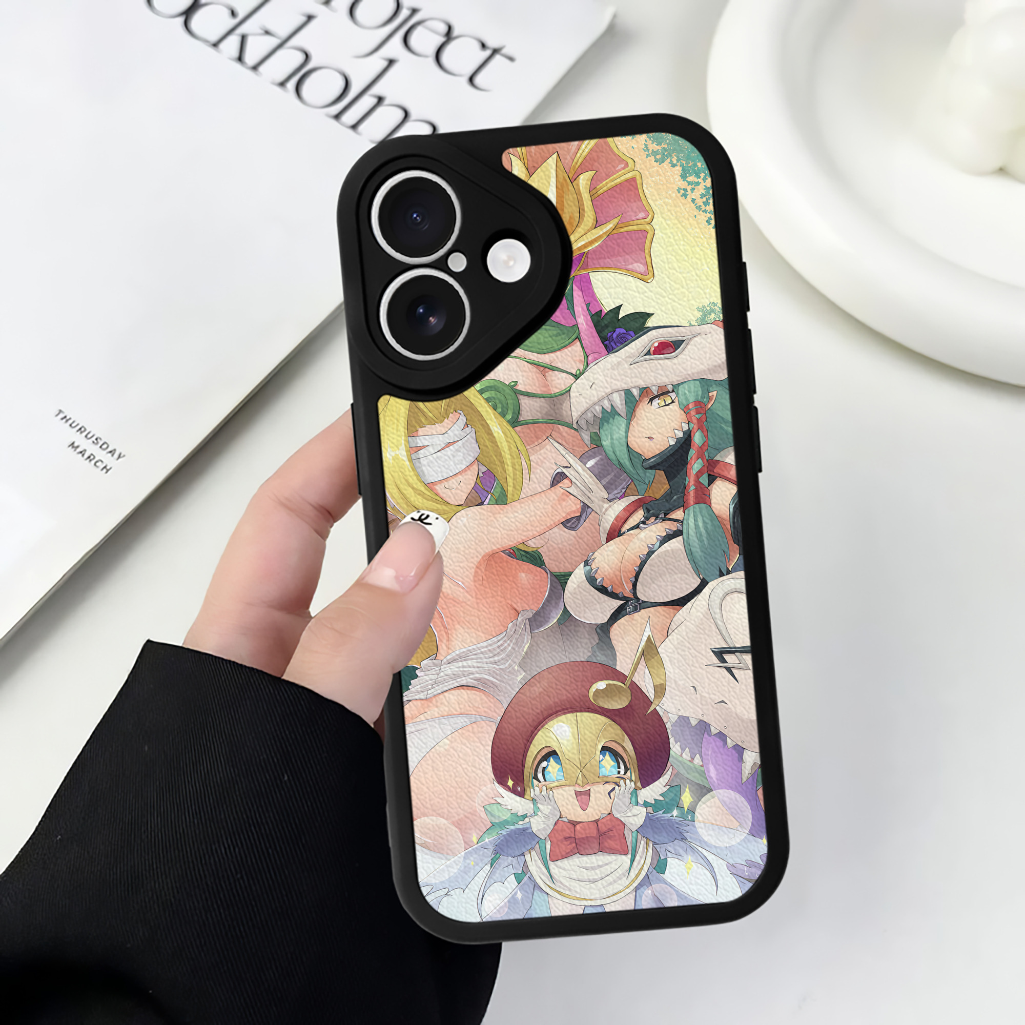 （画像用） Digimon デジタルモンスター/デジモン 【iPhone 16シリーズ対応】シリコンスマホケース（レザー調） 材質：シリコン